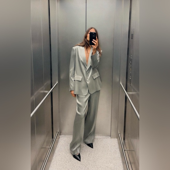 ZARA METALLIC PANTS - Picture 2 of 6